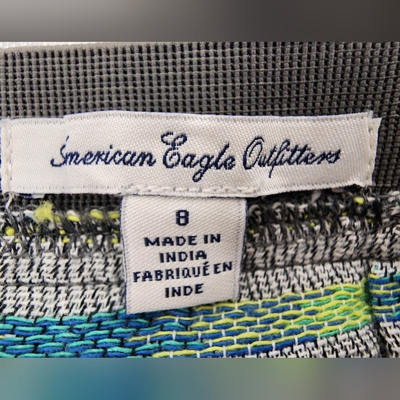 VINTAGE AMERICAN EAGLE OUTFITTERS WOMEN'S MINI SKIRT, SIZE 8, MULTICOLOR - Picture 6 of 10